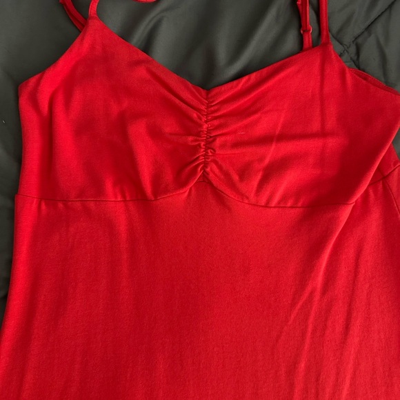 Y2K Express Prima Cotton Red Midi Dress - Picture 3 of 11